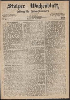 Stolper Wochenblatt. Zeitung f&uuml;r Hinterpommern № 97