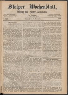 Stolper Wochenblatt. Zeitung f&uuml;r Hinterpommern № 137