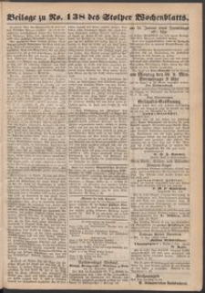 Beilage zu № 138 des Stolper Wochenblatt