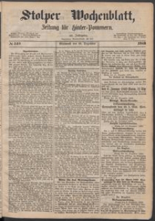 Stolper Wochenblatt. Zeitung f&uuml;r Hinterpommern № 149
