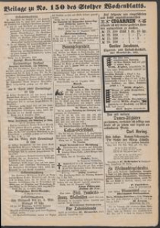 Beilage zu № 150 des Stolper Wochenblatt