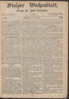 Stolper Wochenblatt. Zeitung f&uuml;r Hinterpommern № 154