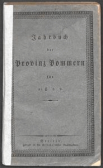 Jahrbuch der Provinz Pommern 1822