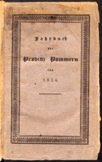 Jahrbuch der Provinz Pommern 1824