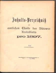 Bütower Kreisblatt 1897