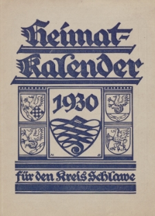 Heimatkalender f&uuml;r den Kreis Schlawe 1930