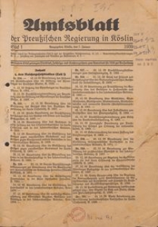 Amtsblatt der Preuβischen Regierung zu Köslin 1939