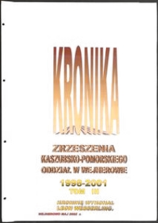 Kronika Zrzeszenia Kaszubsko-Pomorskiego. Oddział w Wejherowie. T. 5 (2001)
