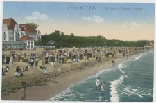 Poczt&oacute;wka kolorowan Ostseebad Zoppot &ndash; Strand