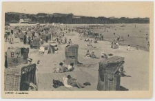 Poczt&oacute;wka czarno-biała &laquo;Zoppot. Strandleben&raquo;