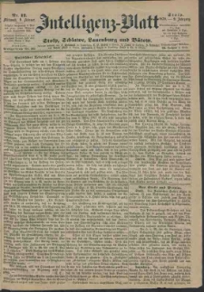 Intelligenz-Blatt f&uuml;r Stolp, Schlawe, Lauenburg und B&uuml;tow Nr. 12.