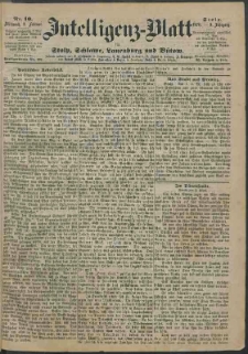 Intelligenz-Blatt f&uuml;r Stolp, Schlawe, Lauenburg und B&uuml;tow Nr. 10.