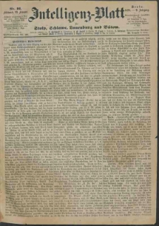 Intelligenz-Blatt f&uuml;r Stolp, Schlawe, Lauenburg und B&uuml;tow Nr. 16.