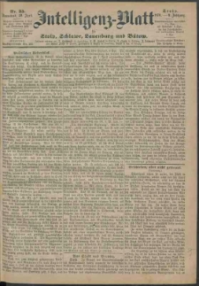 Intelligenz-Blatt f&uuml;r Stolp, Schlawe, Lauenburg und B&uuml;tow Nr. 35.