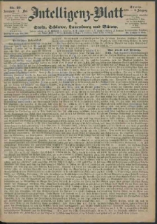 Intelligenz-Blatt f&uuml;r Stolp, Schlawe, Lauenburg und B&uuml;tow Nr. 37.