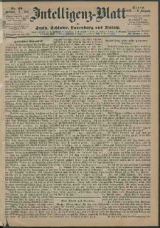 Intelligenz-Blatt f&uuml;r Stolp, Schlawe, Lauenburg und B&uuml;tow Nr. 46.