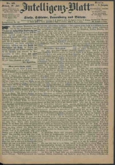 Intelligenz-Blatt f&uuml;r Stolp, Schlawe, Lauenburg und B&uuml;tow Nr. 52.