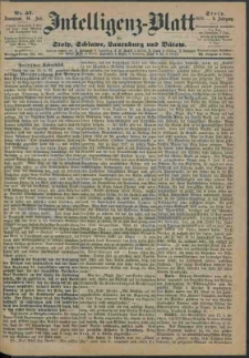 Intelligenz-Blatt f&uuml;r Stolp, Schlawe, Lauenburg und B&uuml;tow Nr. 57.