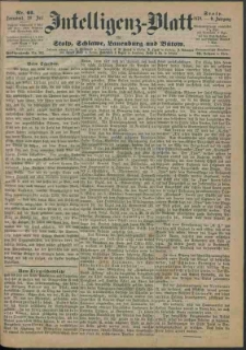 Intelligenz-Blatt f&uuml;r Stolp, Schlawe, Lauenburg und B&uuml;tow Nr. 61.