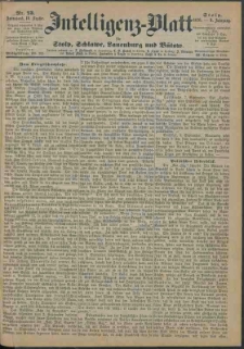 Intelligenz-Blatt f&uuml;r Stolp, Schlawe, Lauenburg und B&uuml;tow Nr. 73.