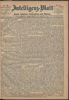 Intelligenz-Blatt f&uuml;r Stolp, Schlawe, Lauenburg und B&uuml;tow Nr. 89.