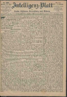 Intelligenz-Blatt f&uuml;r Stolp, Schlawe, Lauenburg und B&uuml;tow Nr. 102.