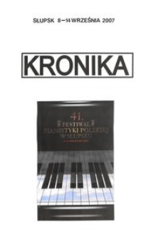 Kronika : 41 Festiwal Pianistyki Polskiej