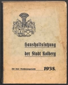 Haushaltssatzung der Stadt Kolberg für das Rechnungsjahr