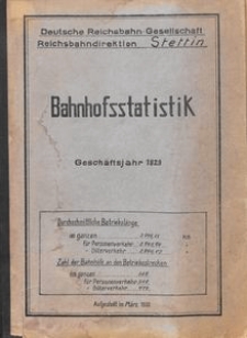 Bahnhofsstatistik [1930]
