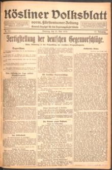 Kösliner Volksblatt [1919-05] Nr. 121