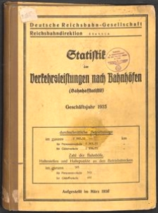 Statistik der Verkehrsleistung nach Bahnhofen (Bahnhofsstatistik)[1936]