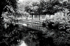 Most nad kanałem Młynówki w parku
