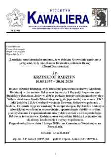 Kawaliera : biuletyn Koła nr 21, 2021, nr 1