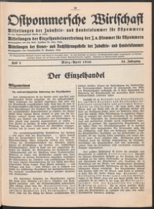 Ostpommersche Wirtschaft, Marz/April 1936, Heft 2