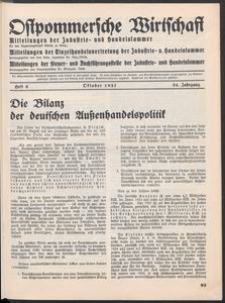 Ostpommersche Wirtschaft, Oktober 1937, Heft 6