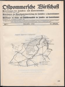 Ostpommersche Wirtschaft, November 1937, Heft 7