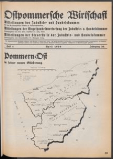 Ostpommersche Wirtschaft, April 1939, Heft 4