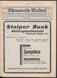 Ostpommersche Wirtschaft, April 1929, Nummer 2