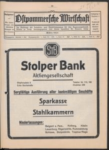 Ostpommersche Wirtschaft, Marz 1931, Nummer 2