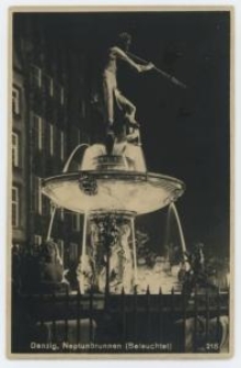 Danzig. Neptunbrunnen (Beileuchtet)