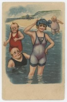 Poczt&oacute;wka graficzna plażowa, barwna