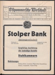 Ostpommersche Wirtschaft, November 1932, Nummer 6
