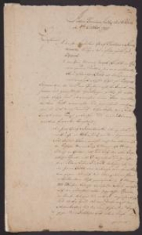 Dokument zamiany działek Kajetana Sierakowskiego i Josepha Fichtema