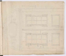 Szkicownik z rysunkami element&oacute;w architektonicznych i wyposażenia Domu Kuracyjnego w Sopocie i Katedry Oliwskiej