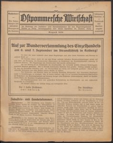 Ostpommersche Wirtschaft, August 1924, Nummer 5
