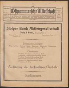 Ostpommersche Wirtschaft, Juni 1925, Nummer 5