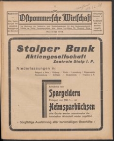 Ostpommersche Wirtschaft, Dezember 1928, Nummer 6