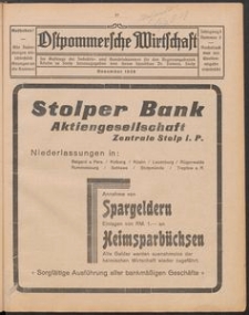 Ostpommersche Wirtschaft, November 1928, Nummer 5
