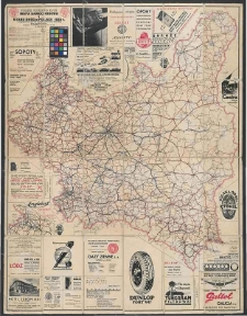 Mapa samochodowa i stanu dr&oacute;g w Polsce 1935 r. : z uwzględnieniem potrzeb turystyki motorowej i kolarskiej: stan 1 kwietnia 1935 r.
