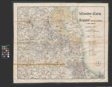 Wander-Karte f&uuml;r Zoppot&acute;s weitere Umgebung